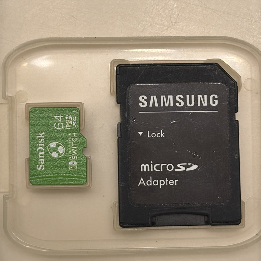 Nintendo Switch 64gb Sandisk Micro Card SD + Adapter Bundle - Picture 3 of 8
